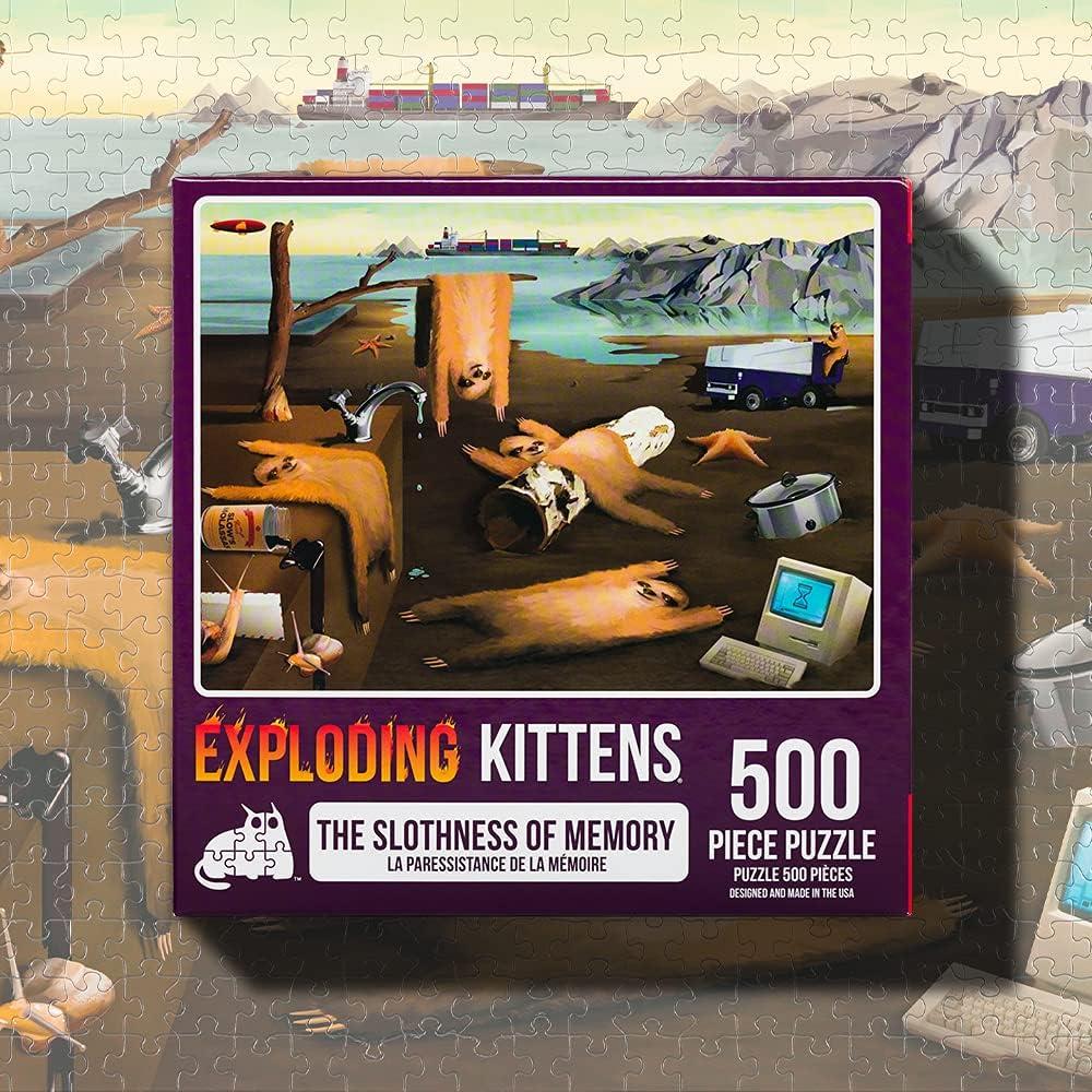 imageCat in The Mirror Jigsaw Puzzle by Exploding Kittens  1000 Pieces Ideal for Adults Teens and Kids  A Funny and Artistic CatThemed PuzzleSlothness of Memory  500 Piece