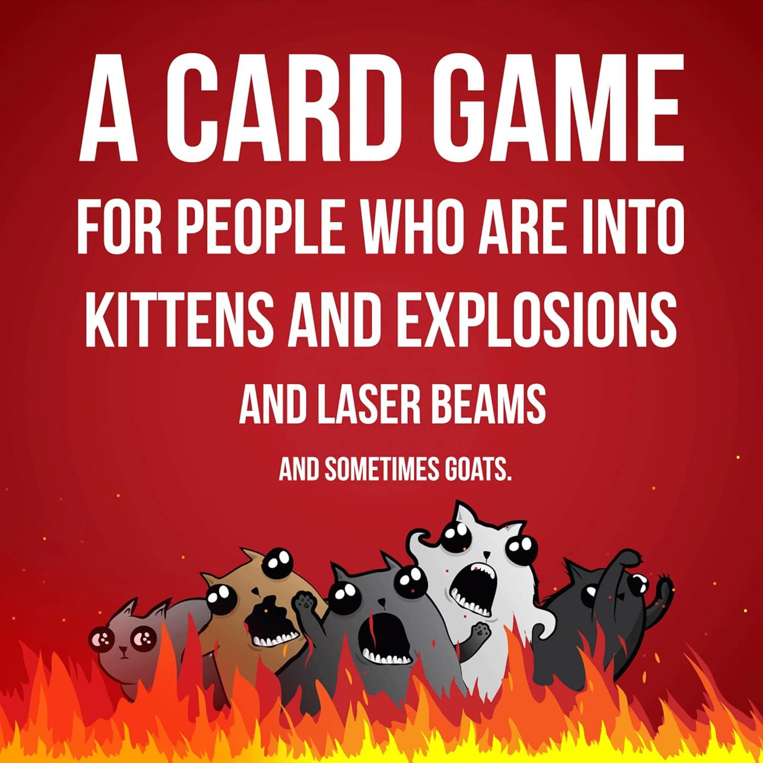 imageExploding Kittens 2Player Original Edition  2 Players  Ages 7  10 Minutes to Play  High Stakes Card Game  Couples Game Family Game Night Kid and Adult Card Game