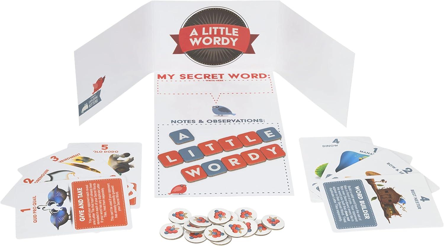 imageExploding Kittens A Little Wordy 2 Players  Ages 10  15 Minutes to Play  Letter Tile Word Game  Couples Game Date Night Game Adult and Teen Board Game
