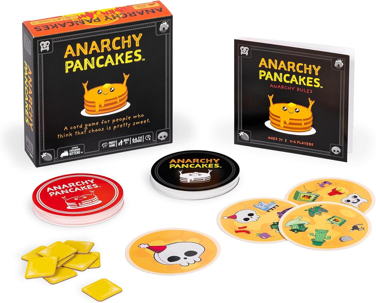 imageExploding Kittens Anarchy Pancakes 26 Players  Ages 7  5 Minutes to Play  Strategic and Chaotic Card Game  Party Game Family Game Night Kid and Adult Card Game
