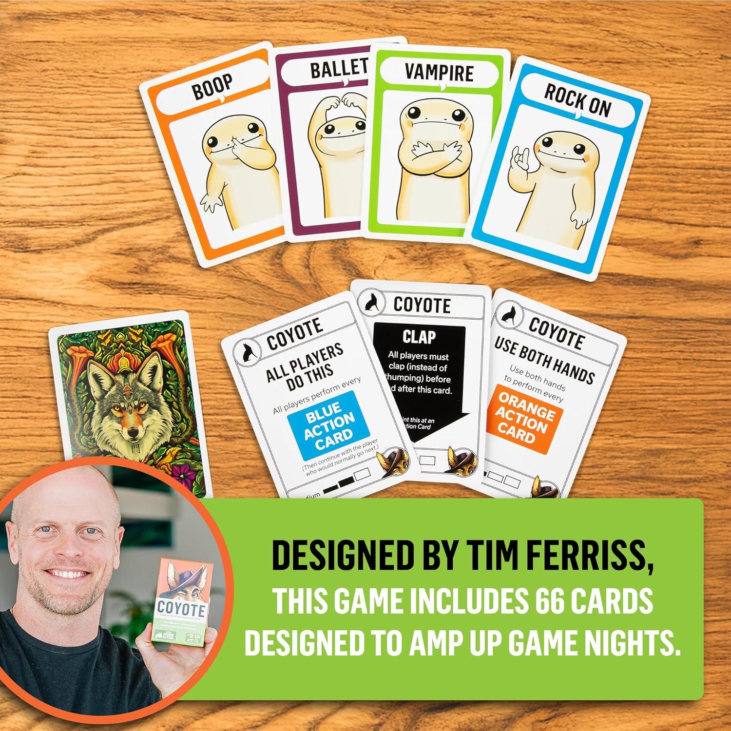 imageExploding Kittens Coyote Created by Tim Ferriss Special Edition Large Box Includes 6 Unique Action Cards a Challenge Party for 38 Players Ages 10 and Up Great for Family Night