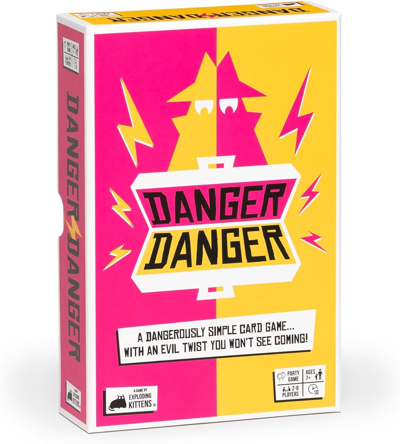 imageExploding Kittens Danger Danger 28 Players  Ages 7  10 Minutes to Play  Fast Paces Strategic Card Game  Party Game Family Game Night Kid and Adult Card Game