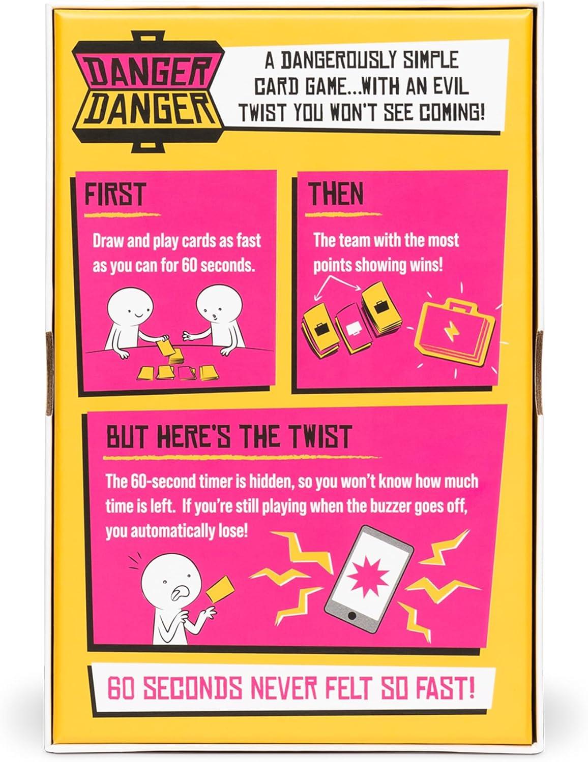 imageExploding Kittens Danger Danger 28 Players  Ages 7  10 Minutes to Play  Fast Paces Strategic Card Game  Party Game Family Game Night Kid and Adult Card Game