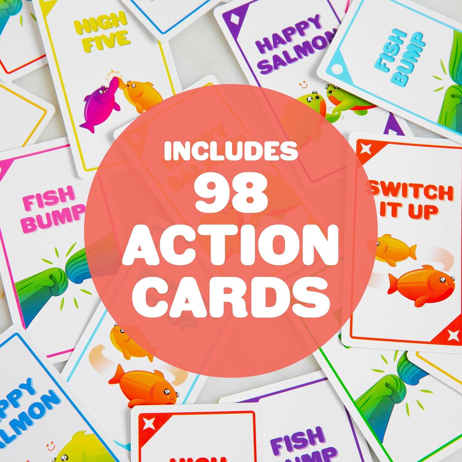 imageExploding Kittens Happy Salmon 38 Players  Ages 6  90 Second Rounds  Easy to Learn Quick Matching Card Game  Party Game Family Game Night Kid and Adult Card GameHappy Salmon Original