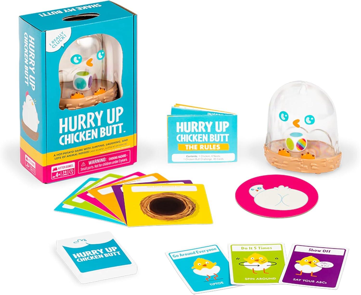 imageExploding Kittens Hurry Up Chicken Butt 26 Players  Ages 4  2 Minutes to Play  Hot Potato Style Card Game  Fun Card Game Family Game Night Creative Kids GameHurry Up Chicken Butt