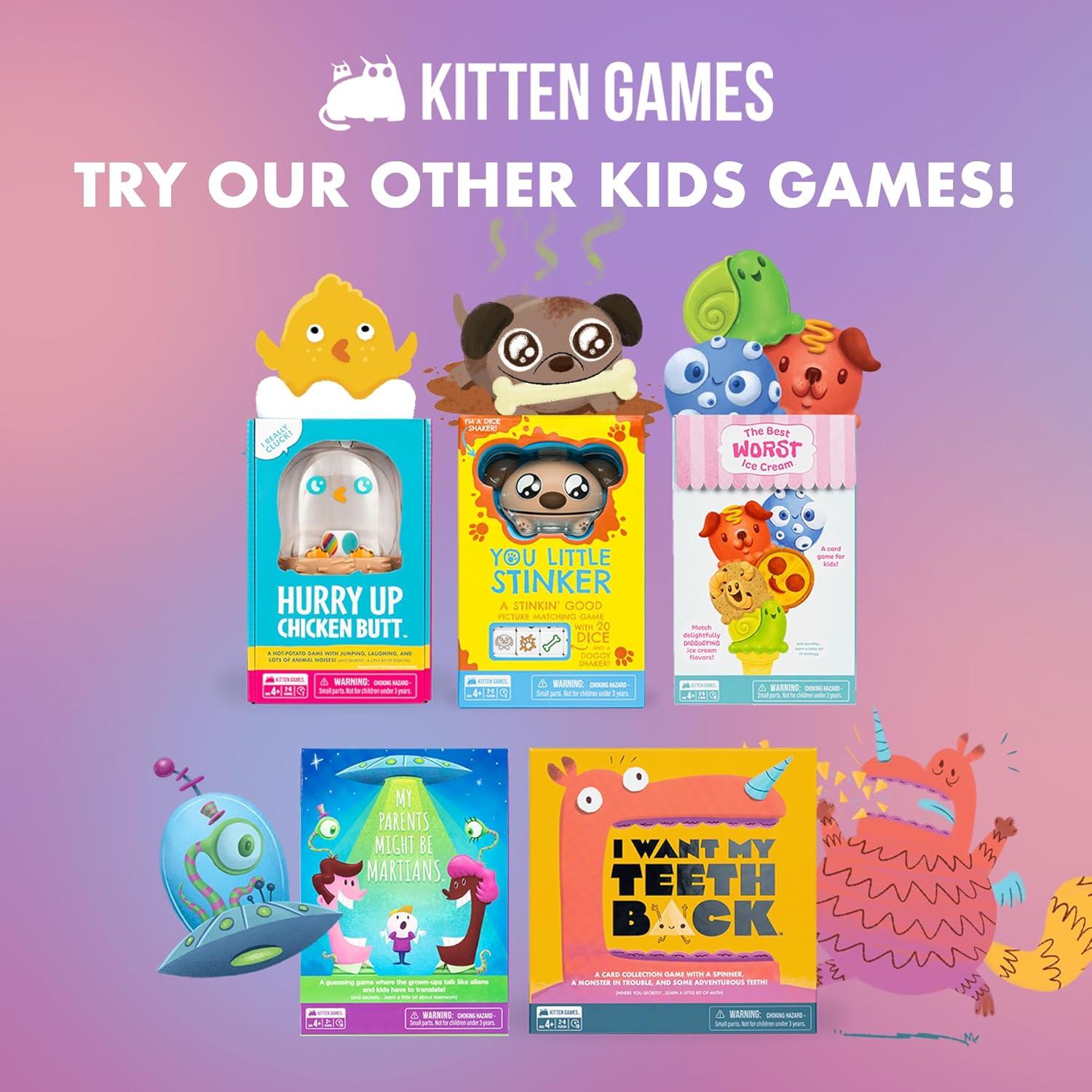 imageExploding Kittens Hurry Up Chicken Butt 26 Players  Ages 4  2 Minutes to Play  Hot Potato Style Card Game  Fun Card Game Family Game Night Creative Kids GameYou Little Stinker