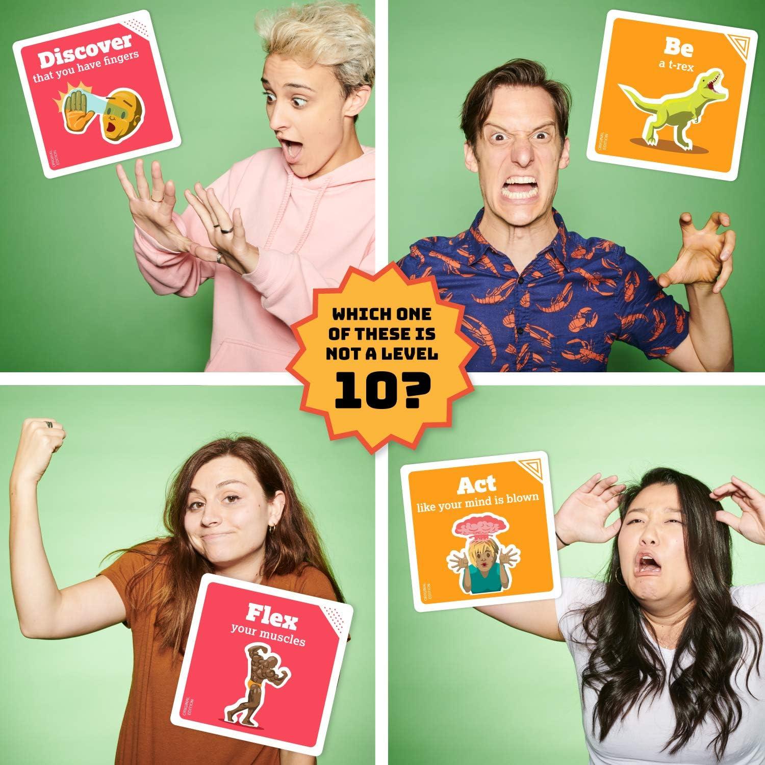imageExploding Kittens On a Scale of One to TRex 28 Players  Ages 7  15 Minutes to Play  Charades Style Acting Card Game  Party Game Family Game Night Kid and Adult Card GameTRex NEW Game