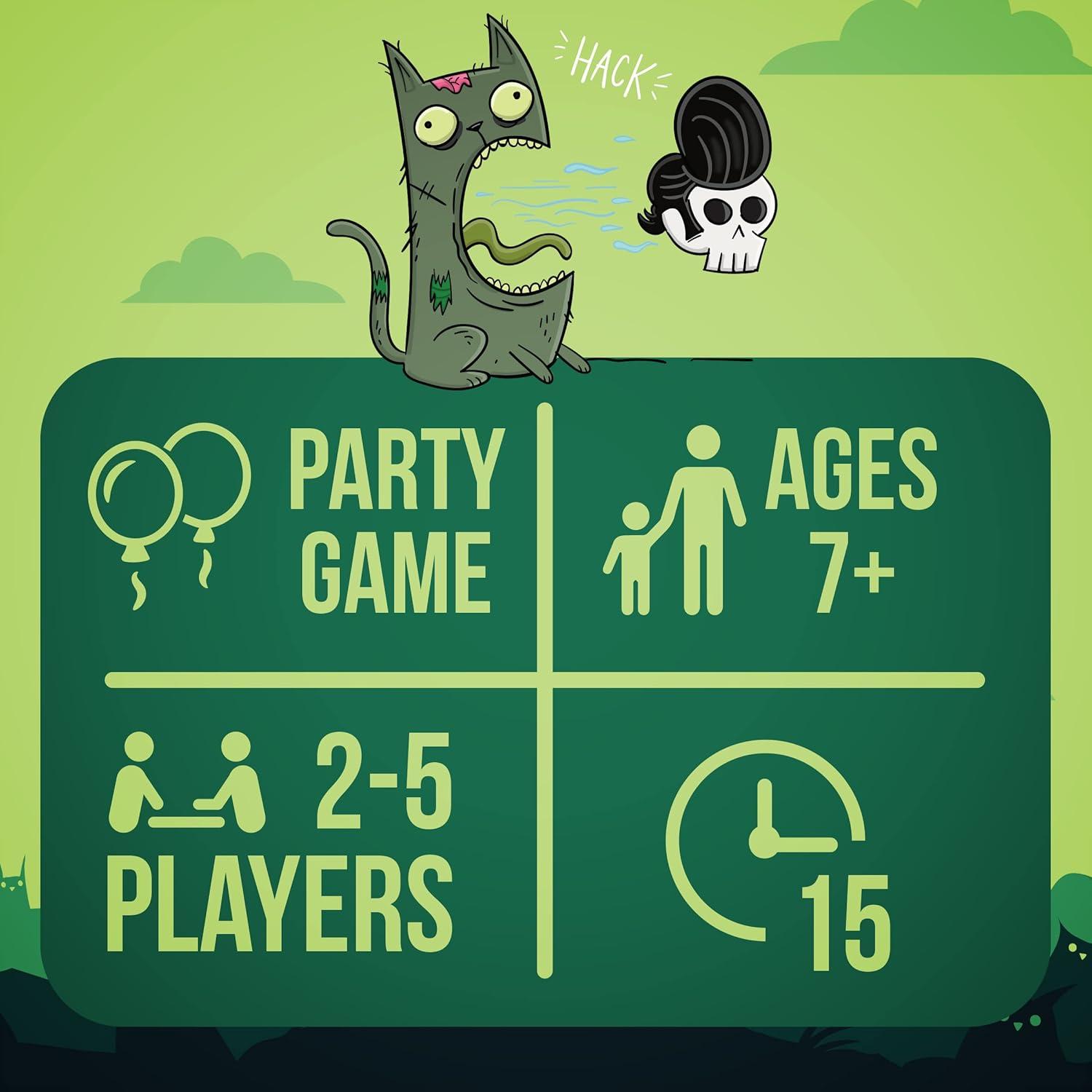 imageExploding Kittens Original Edition in Collectible Tin  Fun ampamp Hilarious Card Game for Kids and Adults Ideal for Party Family Game Night and Party 56 Cards IncludedZombie Kittens
