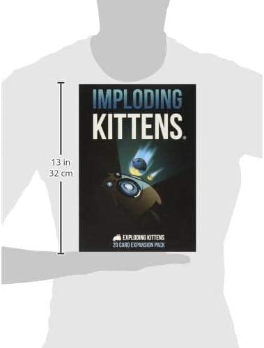 imageExploding Kittens Original Edition in Collectible Tin  Fun ampamp Hilarious Card Game for Kids and Adults Ideal for Party Family Game Night and Party 56 Cards IncludedExpansion Imploding Kittens