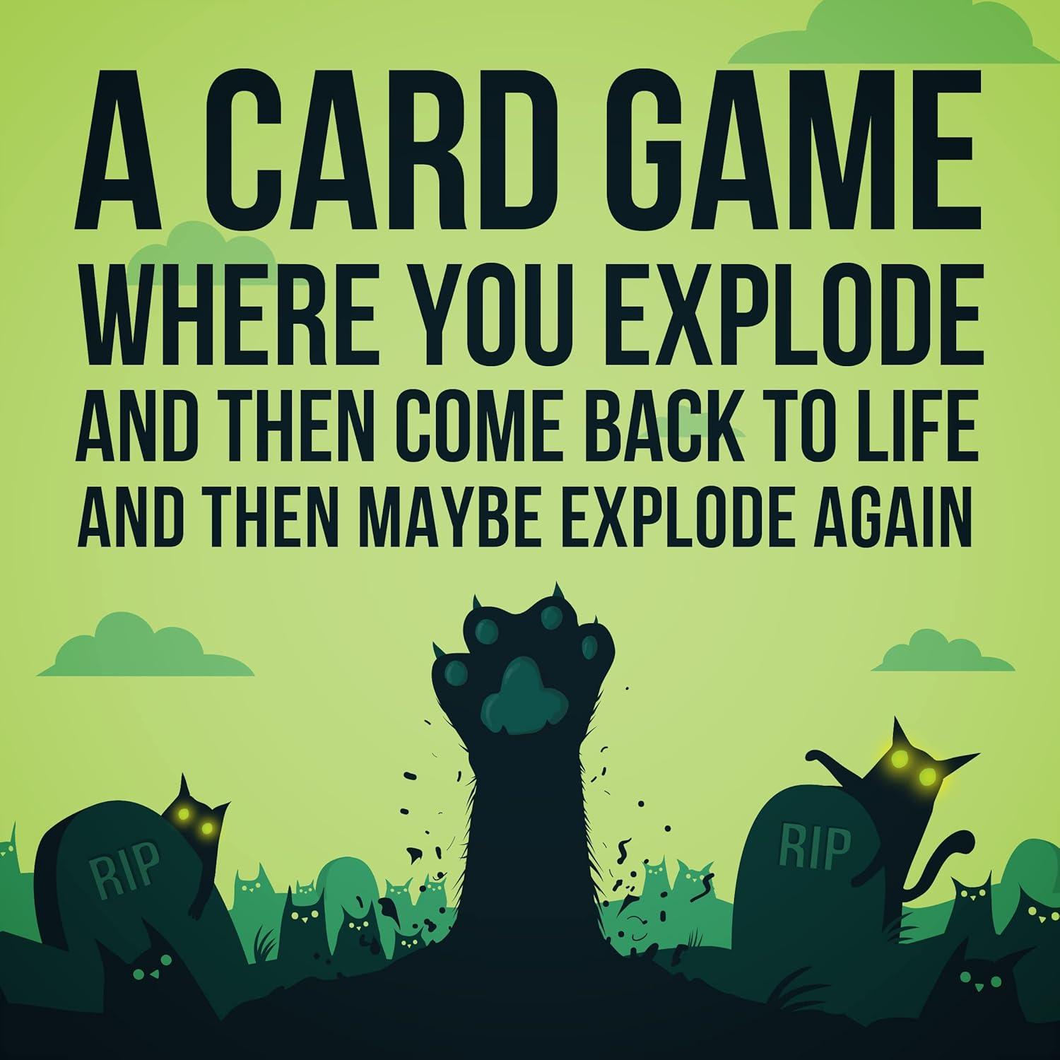 imageExploding Kittens Original Edition in Collectible Tin  Fun ampamp Hilarious Card Game for Kids and Adults Ideal for Party Family Game Night and Party 56 Cards IncludedZombie Kittens