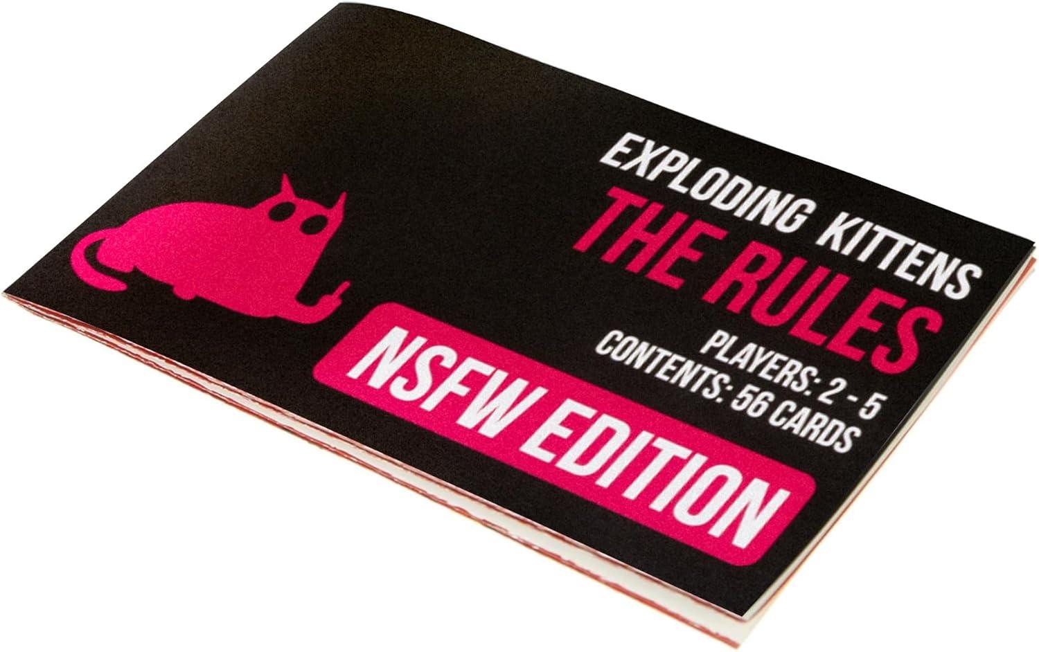 imageExploding Kittens Original Edition in Collectible Tin  Fun ampamp Hilarious Card Game for Kids and Adults Ideal for Party Family Game Night and Party 56 Cards IncludedNSFW Edition