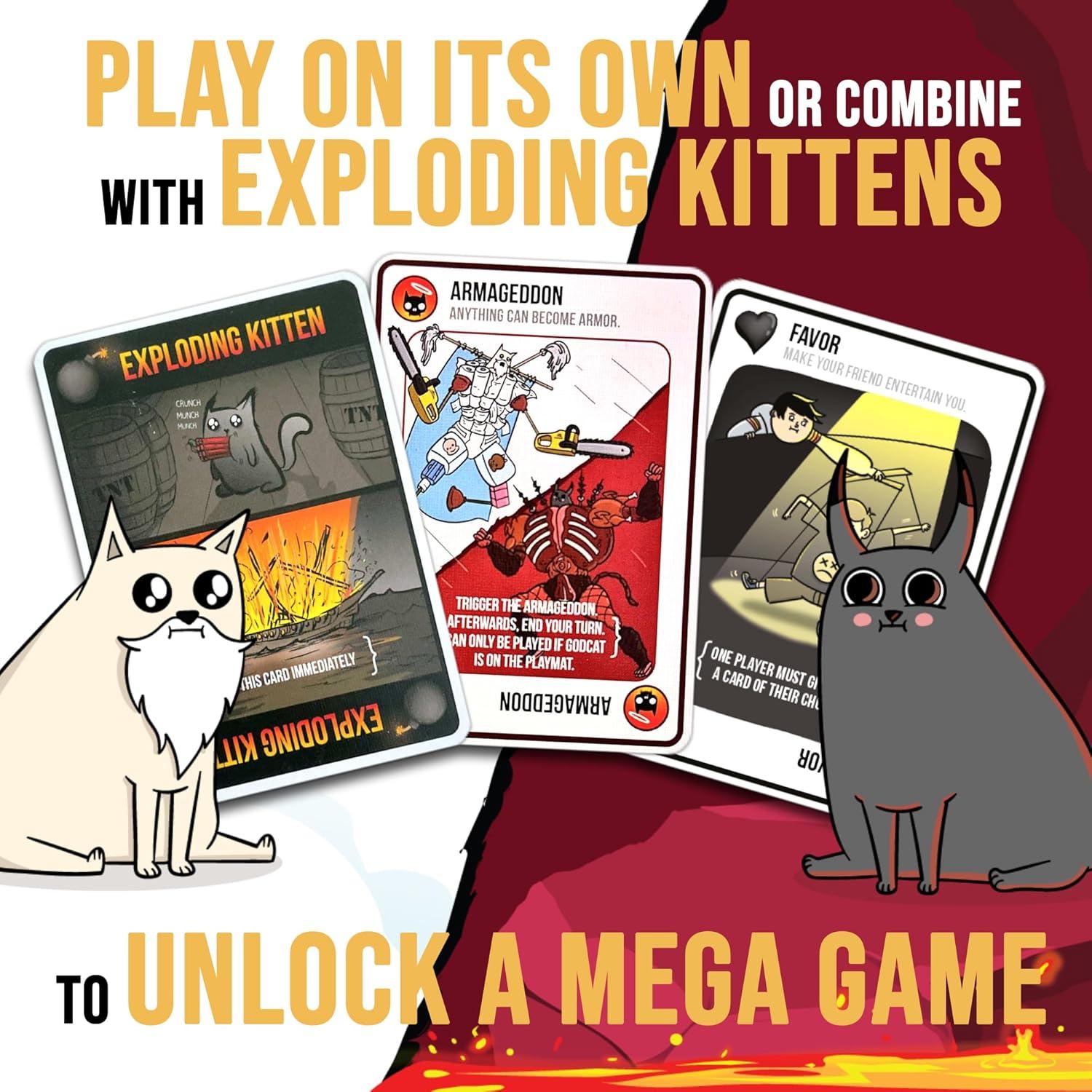 imageExploding Kittens Original Edition in Collectible Tin  Fun ampamp Hilarious Card Game for Kids and Adults Ideal for Party Family Game Night and Party 56 Cards IncludedGood vs Evil