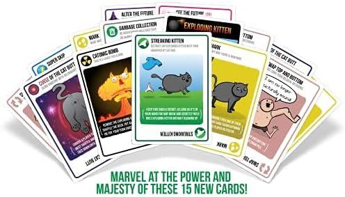 imageExploding Kittens Original Edition in Collectible Tin  Fun ampamp Hilarious Card Game for Kids and Adults Ideal for Party Family Game Night and Party 56 Cards IncludedExpansion Streaking Kittens