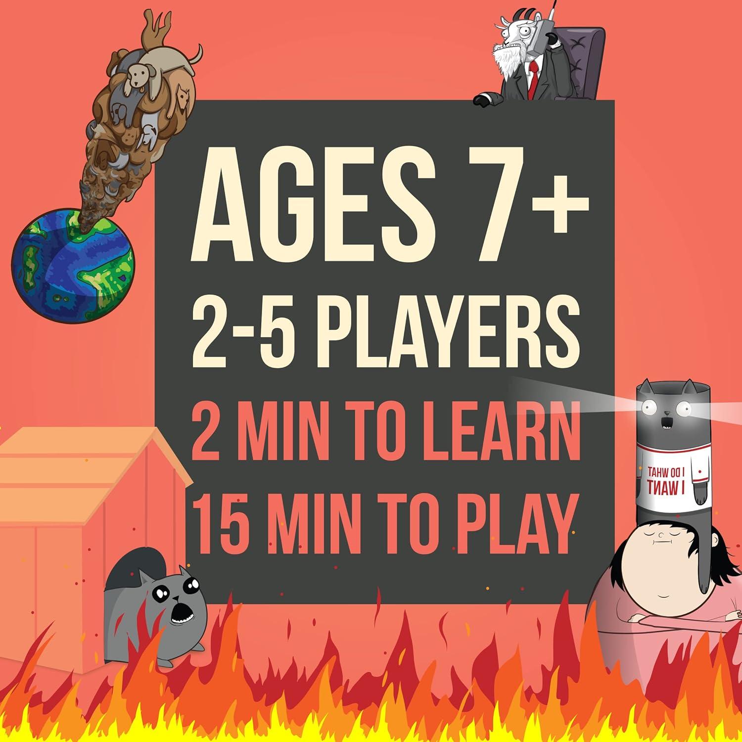 imageExploding Kittens Original Edition in Collectible Tin  Fun ampamp Hilarious Card Game for Kids and Adults Ideal for Party Family Game Night and Party 56 Cards IncludedExpansion Barking Kittens