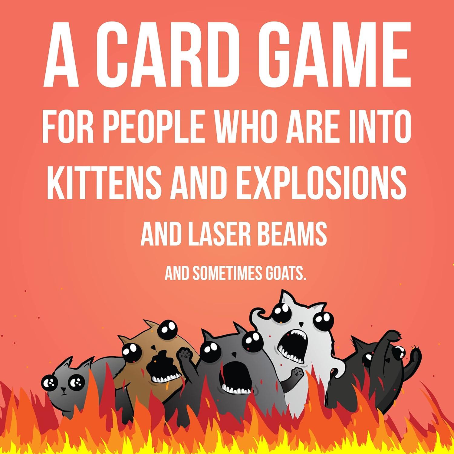 imageExploding Kittens Original Edition in Collectible Tin  Fun ampamp Hilarious Card Game for Kids and Adults Ideal for Party Family Game Night and Party 56 Cards IncludedExpansion Barking Kittens