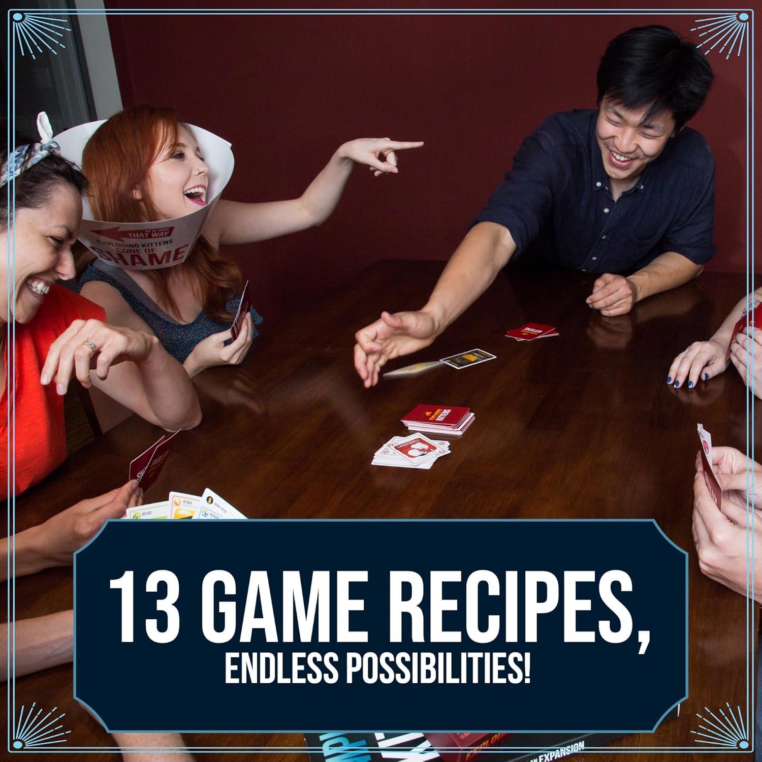 imageExploding Kittens Original Edition in Collectible Tin  Fun ampamp Hilarious Card Game for Kids and Adults Ideal for Party Family Game Night and Party 56 Cards IncludedRecipes for Disaster