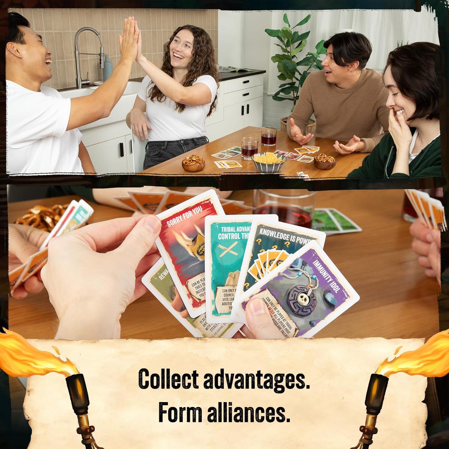 imageExploding Kittens Survivor The Tribe Has Spoken 36 Players  Ages 8  30 Minutes to Play  Official Card Game for Survivor Fans  Family Game Night Card Game