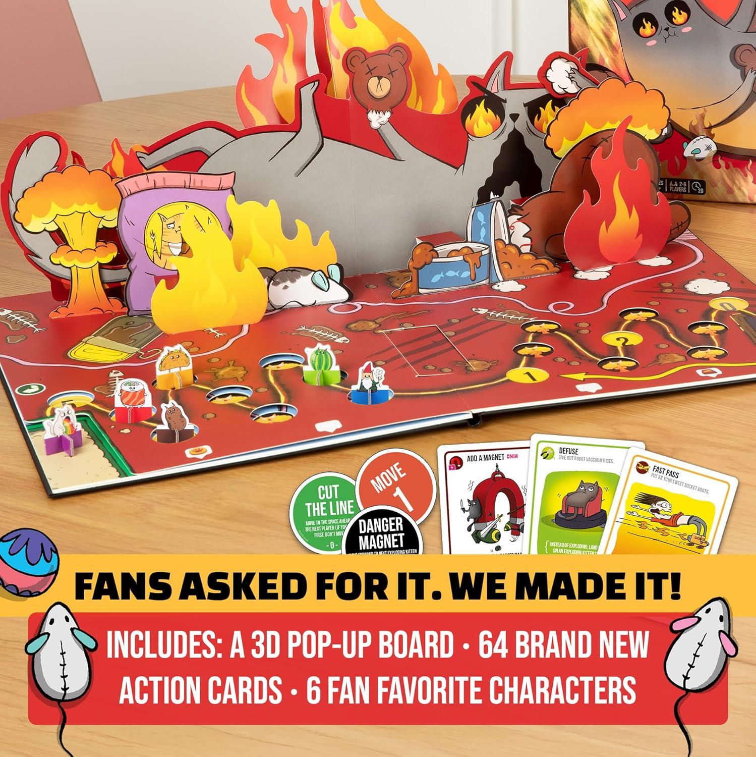 imageExploding Kittens The Board Game  The Action Packed Party Game to Celebrate 10th Birthday  26 Players Aged 7  Great for Adults Teens Collectors Kids