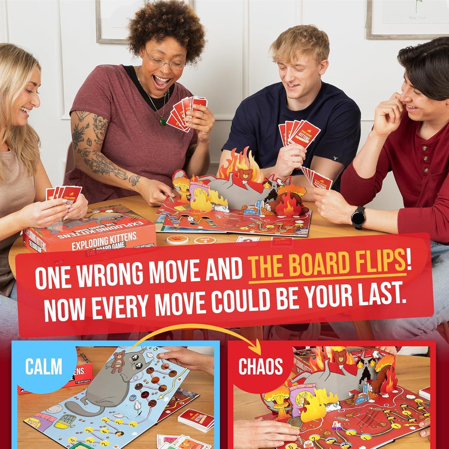 imageExploding Kittens The Board Game  The Action Packed Party Game to Celebrate 10th Birthday  26 Players Aged 7  Great for Adults Teens Collectors Kids