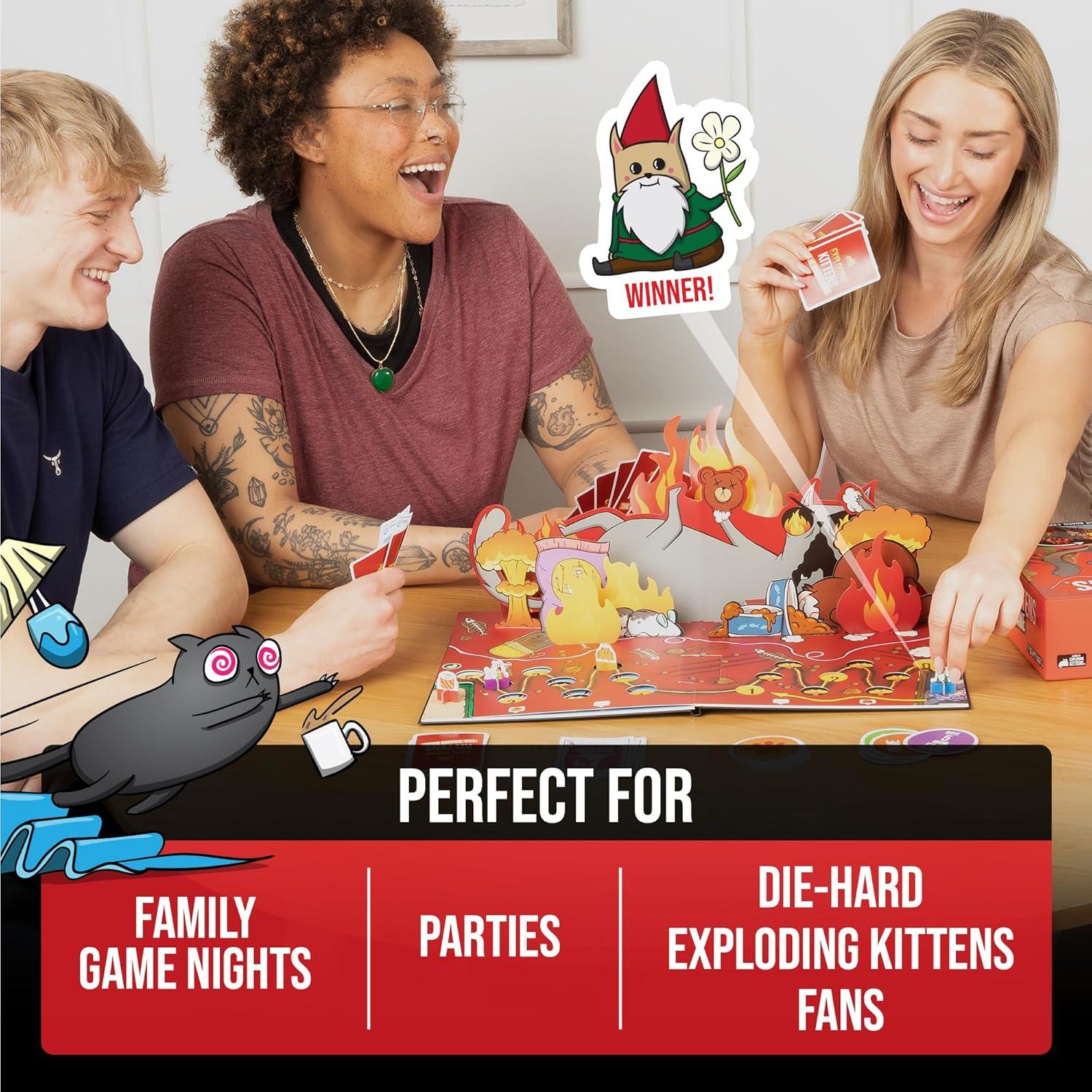 imageExploding Kittens The Board Game  The Action Packed Party Game to Celebrate 10th Birthday  26 Players Aged 7  Great for Adults Teens Collectors Kids