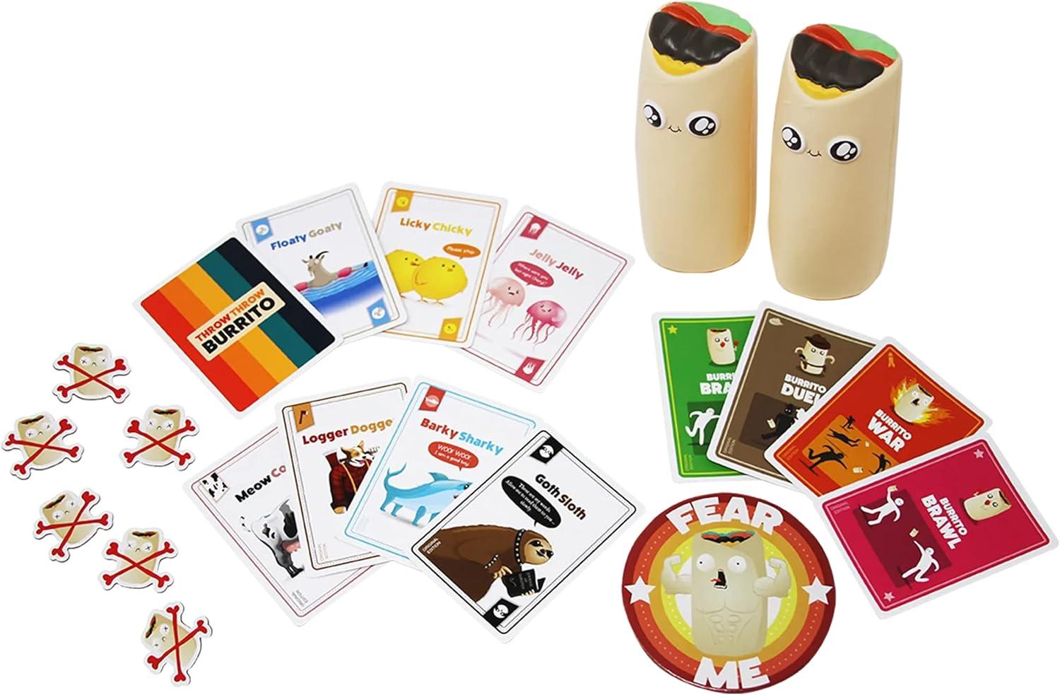 imageExploding Kittens Throw Throw Burrito Extreme Outdoor Edition 26 Players  Ages 7  15 Minutes to Play  Jumbo Dodgeball Card Game  Party Game Family Game Night Kid and Adult Card GameOriginal Edition
