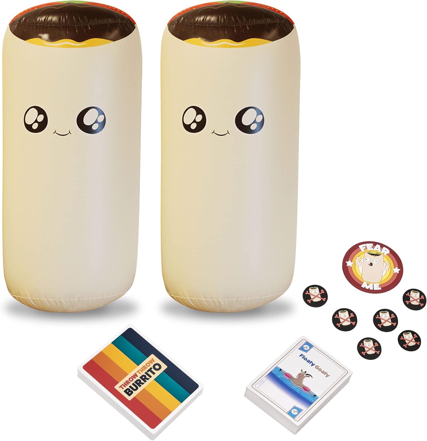 imageExploding Kittens Throw Throw Burrito Extreme Outdoor Edition 26 Players  Ages 7  15 Minutes to Play  Jumbo Dodgeball Card Game  Party Game Family Game Night Kid and Adult Card GameOutdoor Edition