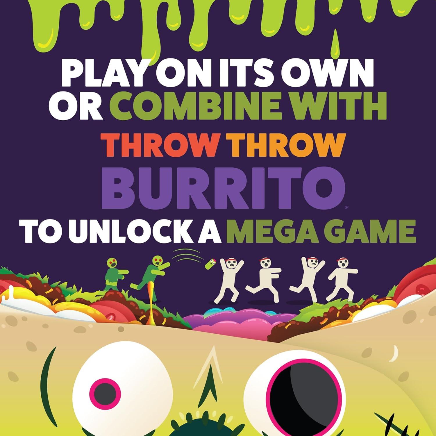 imageExploding Kittens Throw Throw Burrito Extreme Outdoor Edition 26 Players  Ages 7  15 Minutes to Play  Jumbo Dodgeball Card Game  Party Game Family Game Night Kid and Adult Card GameZombie Burrito