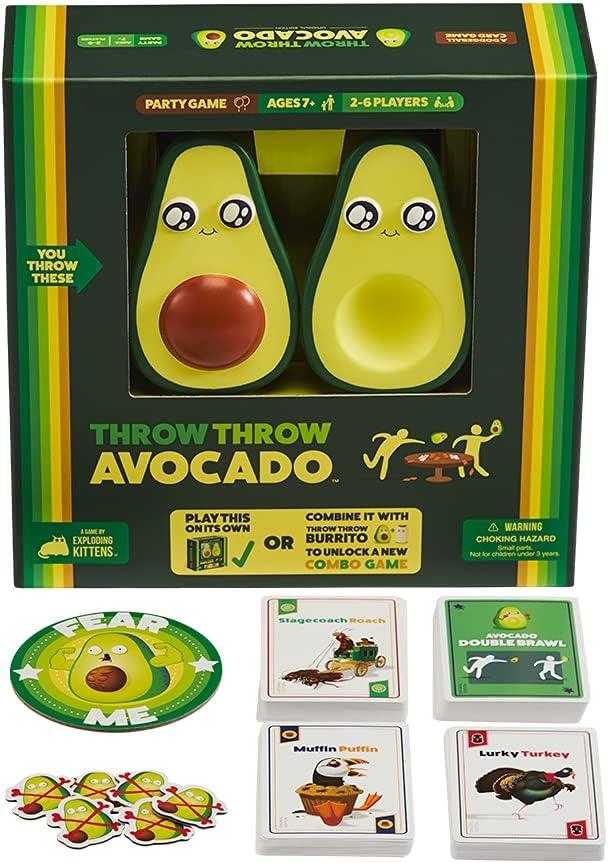 imageExploding Kittens Throw Throw Burrito Extreme Outdoor Edition 26 Players  Ages 7  15 Minutes to Play  Jumbo Dodgeball Card Game  Party Game Family Game Night Kid and Adult Card GameThrow Throw Avocado