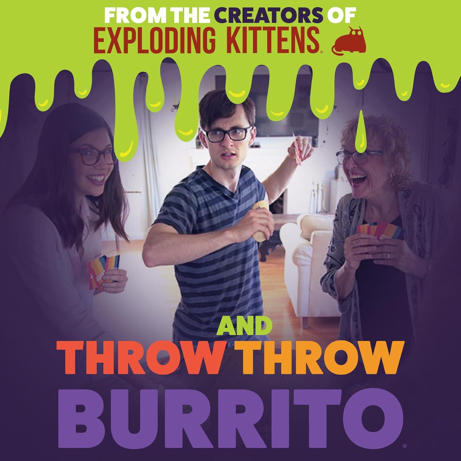 imageExploding Kittens Throw Throw Burrito Extreme Outdoor Edition 26 Players  Ages 7  15 Minutes to Play  Jumbo Dodgeball Card Game  Party Game Family Game Night Kid and Adult Card GameZombie Burrito