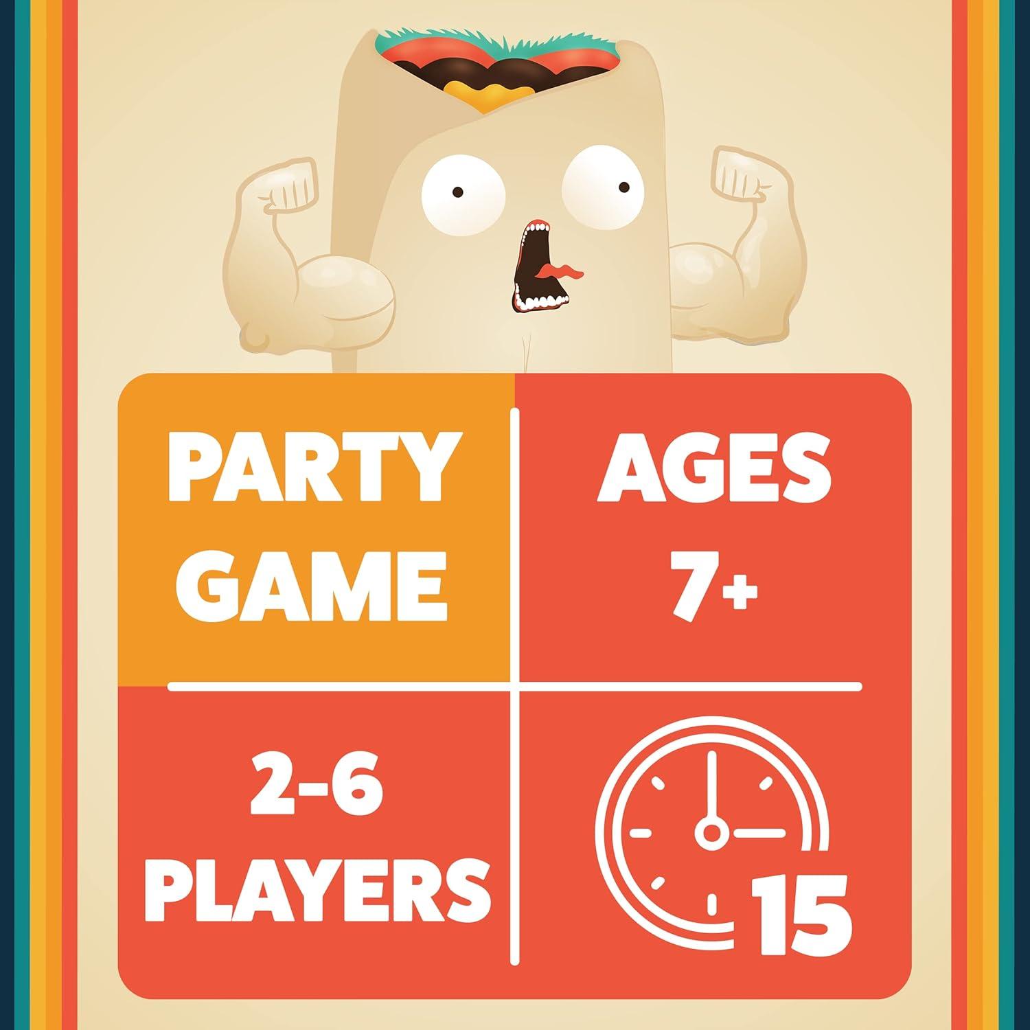 imageExploding Kittens Throw Throw Burrito Extreme Outdoor Edition 26 Players  Ages 7  15 Minutes to Play  Jumbo Dodgeball Card Game  Party Game Family Game Night Kid and Adult Card GameOriginal Edition