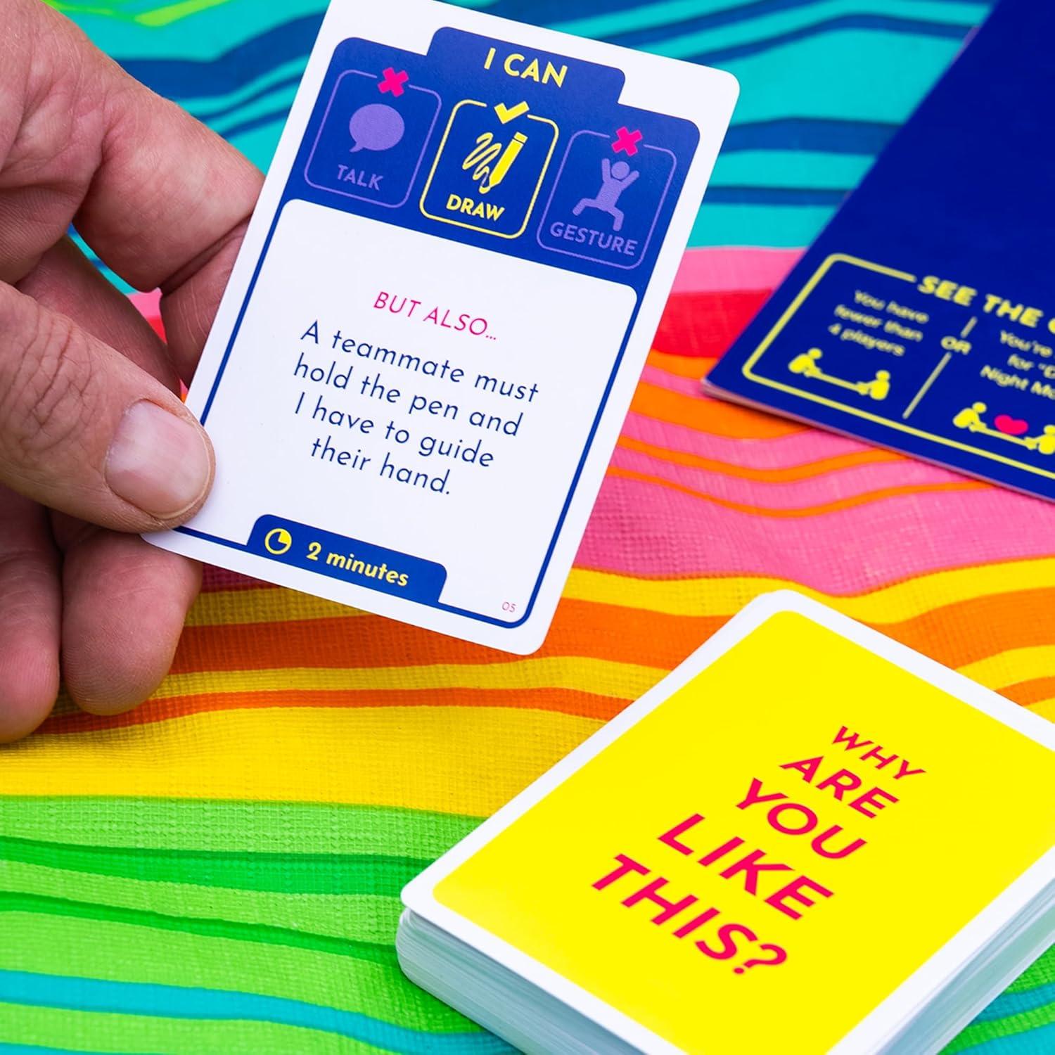 imageExploding Kittens Why are You Like This 2 Players  Ages 14  15 Minutes to Play  Talking Drawing ampamp Gesturing Guessing  Party Family Date Night Couples Game