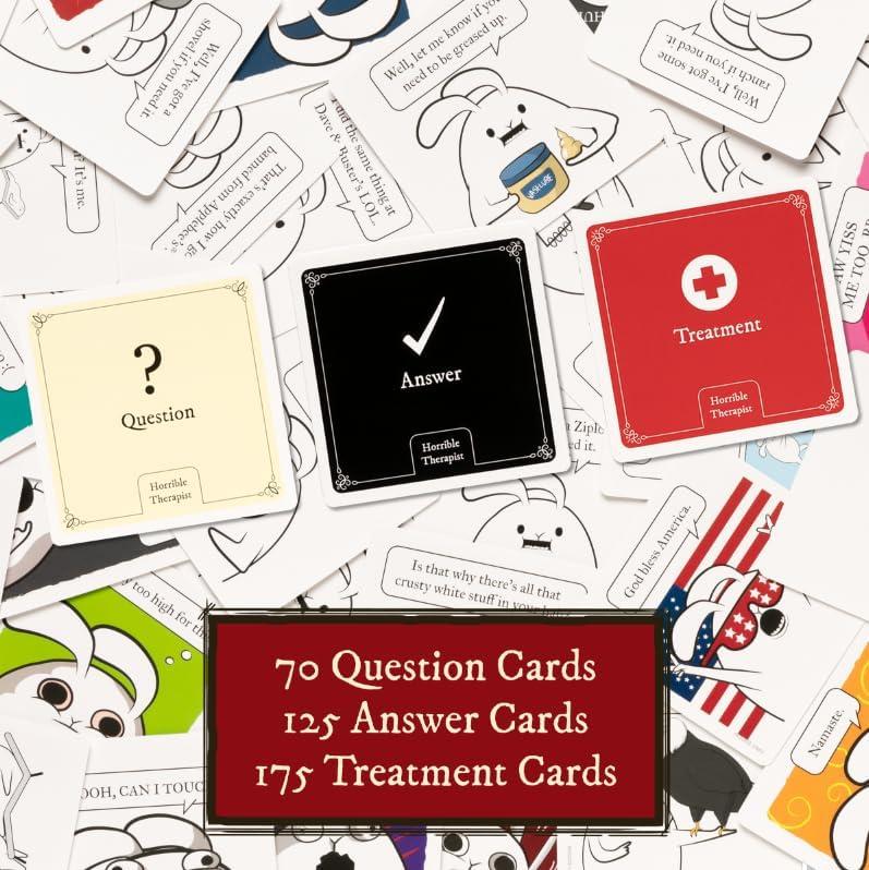 imageHorrible Therapist Extra Horrible Edition by Exploding Kittens  A Card Game for 38 Players Ages 17  Adult Party Game for Family NightBase Edition