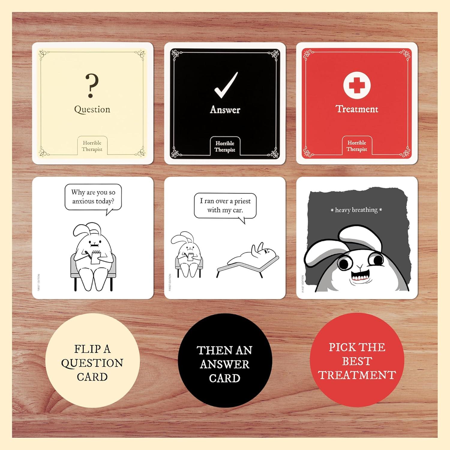 imageHorrible Therapist Extra Horrible Edition by Exploding Kittens  A Card Game for 38 Players Ages 17  Adult Party Game for Family NightExtra Horrible Edition