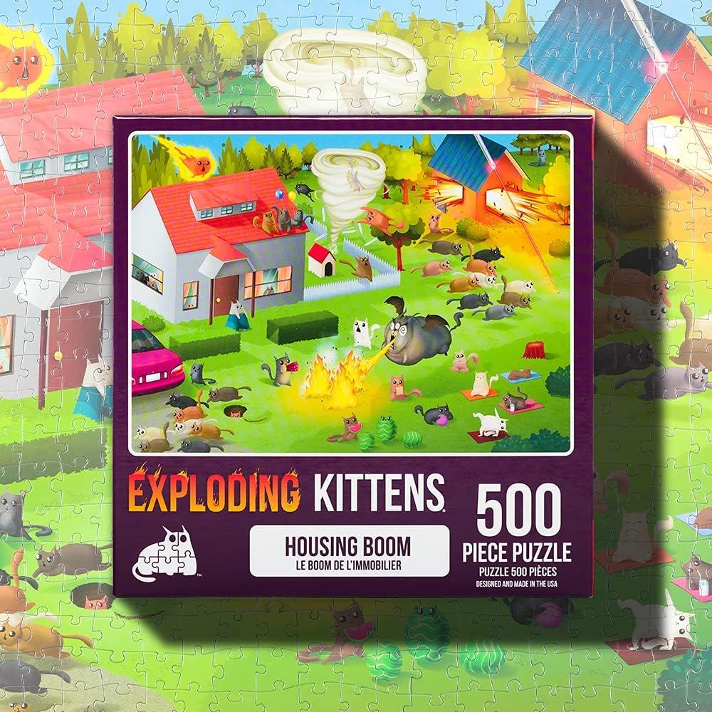 imageSpicy Scream Jigsaw Puzzle by Exploding Kittens  500 Pieces Ideal for Adults Teens and Kids  A Funny and Artistic CatThemed PuzzleHousing Boom  500 Piece