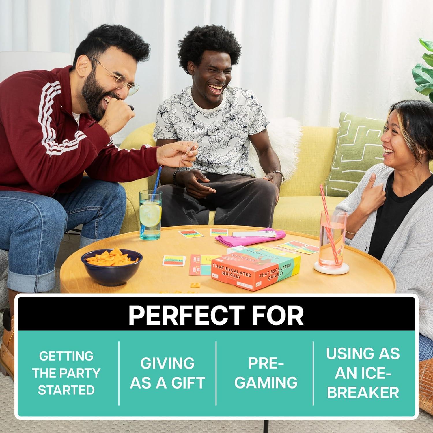 imageThat Escalated Quickly by Exploding Kittens 28 Players  Ages 10  15 Minutes to Play  Hilarious Cooperative Card Game for Family Game Night Party Adult and Teen