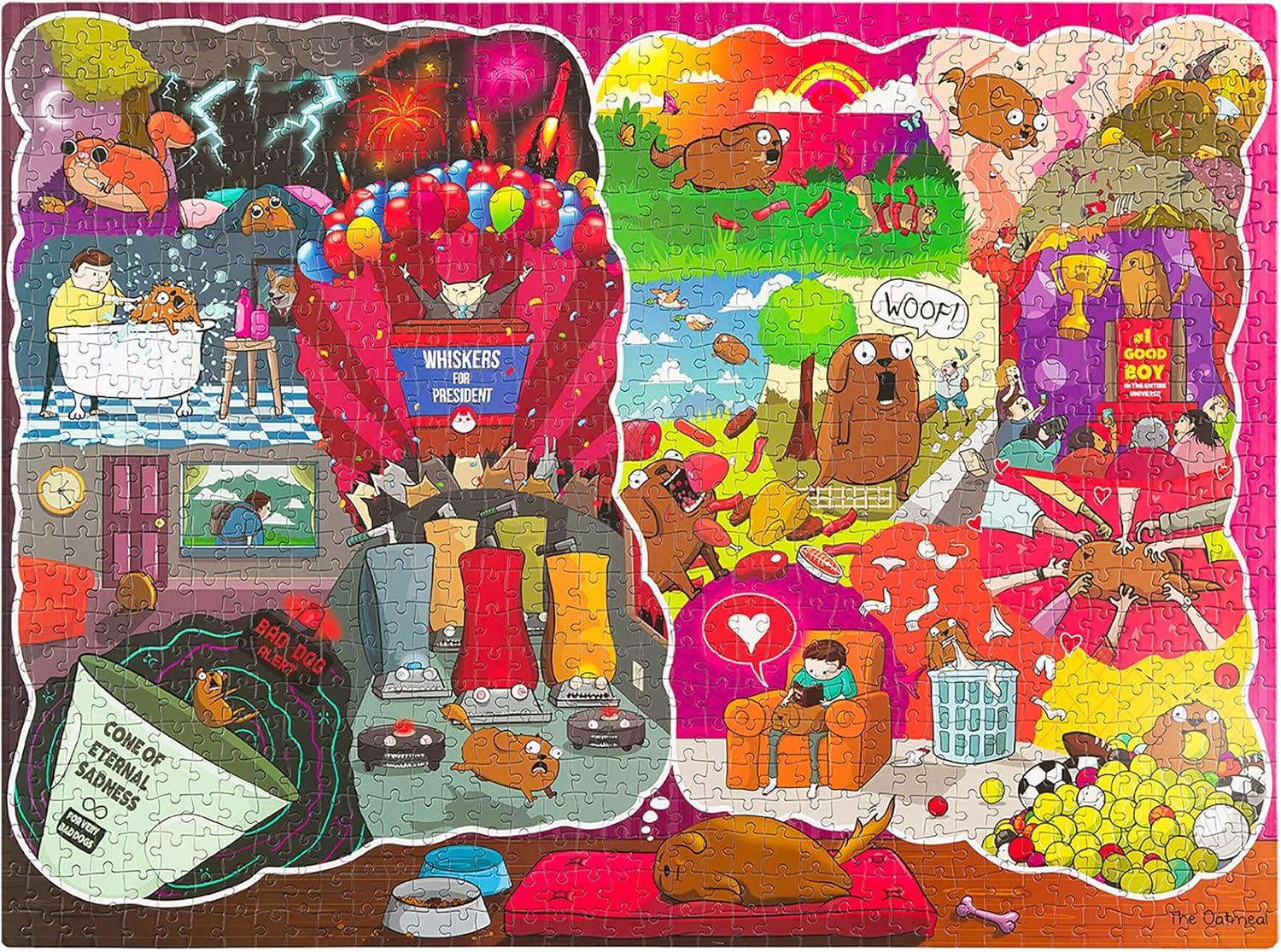 imageThe Dreams ampamp Nightmares of a Dog Jigsaw Puzzle by Exploding Kittens  500 Pieces Jigsaw Puzzle for Adults Teens and Kids  Dog Puzzle Funny Puzzle Art Puzzle