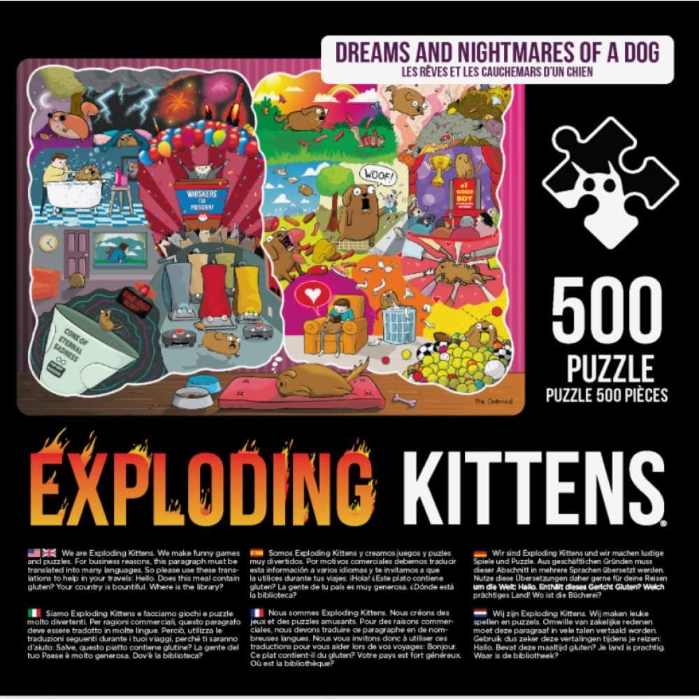 imageThe Dreams ampamp Nightmares of a Dog Jigsaw Puzzle by Exploding Kittens  500 Pieces Jigsaw Puzzle for Adults Teens and Kids  Dog Puzzle Funny Puzzle Art Puzzle