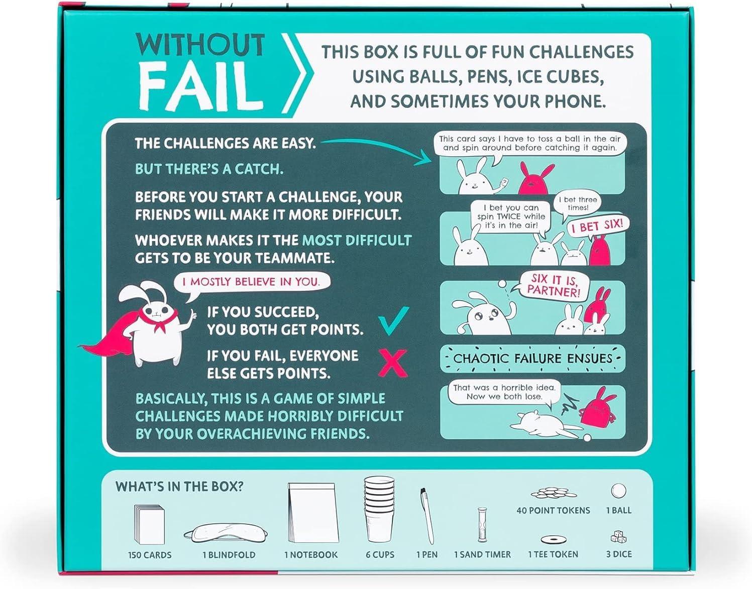 imageWithout Fail by Exploding Kittens  2 Players  Ages 10  20 Minutes to Play  A Game of Easy Challenges Made Difficult Perfect for Couples Date Night and Teen or Adult