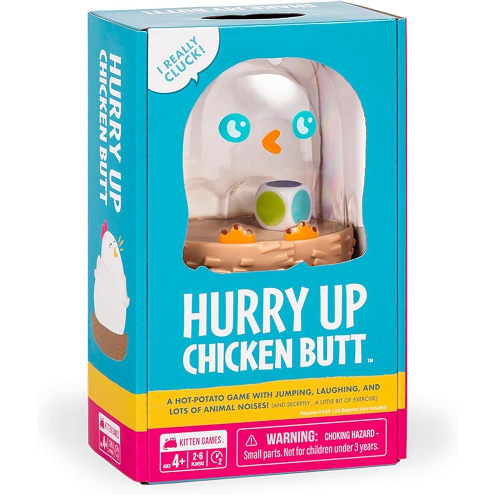 imageExploding Kittens Hurry Up Chicken Butt 26 Players  Ages 4  2 Minutes to Play  Hot Potato Style Card Game  Fun Card Game Family Game Night Creative Kids GameHurry Up Chicken Butt