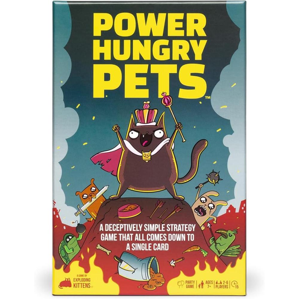 imageExploding Kittens Power Hungry Pets 26 Players  Ages 7  15 Minutes to Play  Strategic and Simple Card Game  Party Game Family Game Night Kid and Adult Card Game