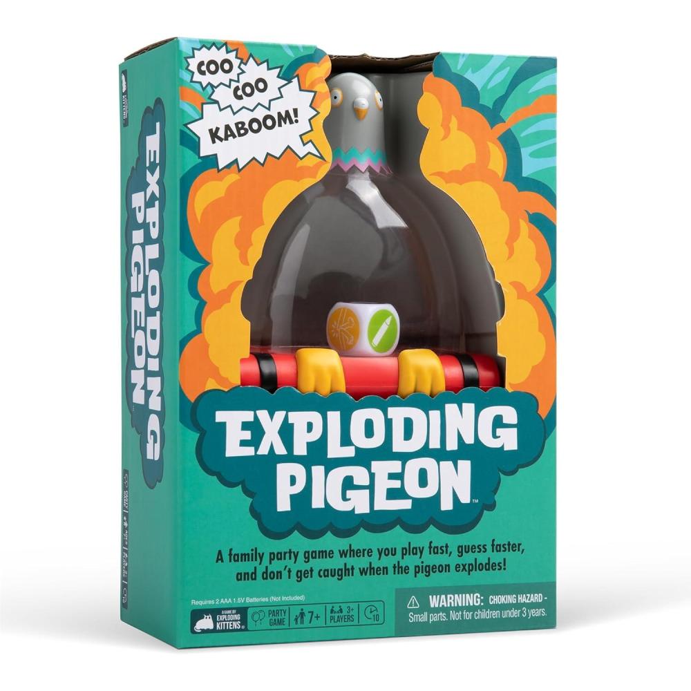 imageExploding Kittens Presents Exploding Pigeon  Hilarious FastPaced Party Game for Families Kids Teens ampamp Adults  Ages 7  3 Players  Perfect for Game Night