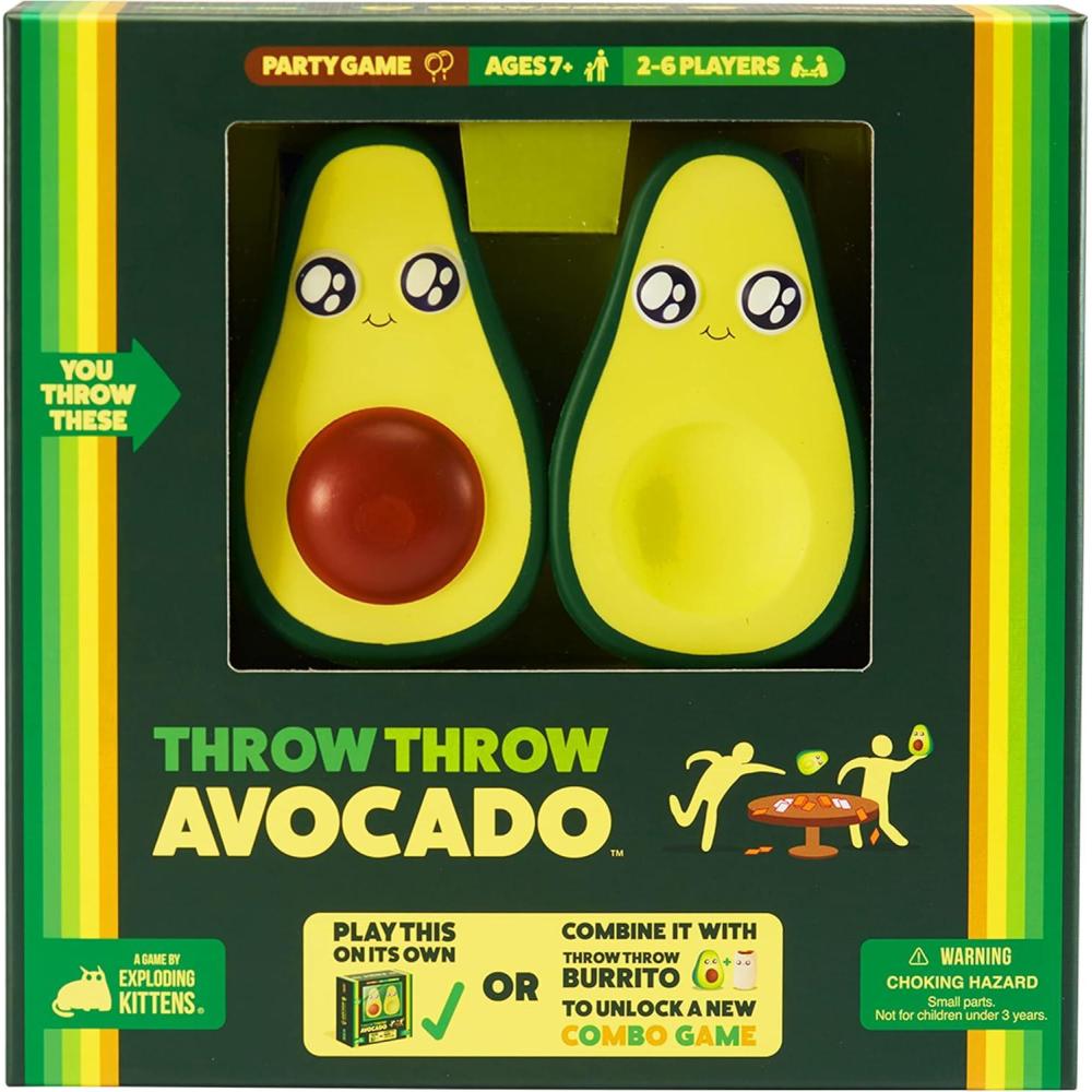 imageExploding Kittens Throw Throw Burrito Extreme Outdoor Edition 26 Players  Ages 7  15 Minutes to Play  Jumbo Dodgeball Card Game  Party Game Family Game Night Kid and Adult Card GameThrow Throw Avocado