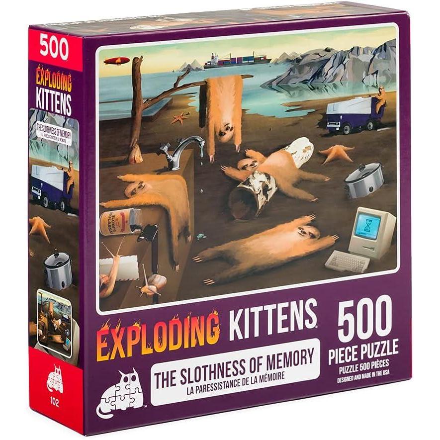 imageSpicy Scream Jigsaw Puzzle by Exploding Kittens  500 Pieces Ideal for Adults Teens and Kids  A Funny and Artistic CatThemed PuzzleSlothness of Memory  500 Piece