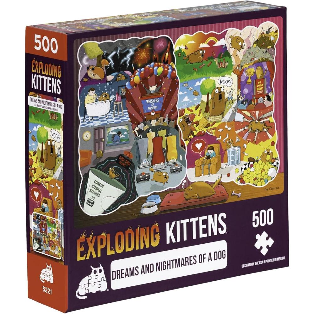 imageThe Dreams ampamp Nightmares of a Dog Jigsaw Puzzle by Exploding Kittens  500 Pieces Jigsaw Puzzle for Adults Teens and Kids  Dog Puzzle Funny Puzzle Art Puzzle
