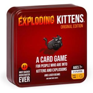 imageExploding Kittens Original Edition in Collectible Tin  Fun ampamp Hilarious Card Game for Kids and Adults Ideal for Party Family Game Night and Party 56 Cards IncludedTravel Ready Tin