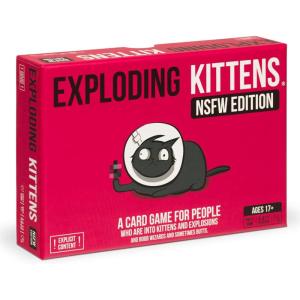imageExploding Kittens Original Edition in Collectible Tin  Fun ampamp Hilarious Card Game for Kids and Adults Ideal for Party Family Game Night and Party 56 Cards IncludedNSFW Edition