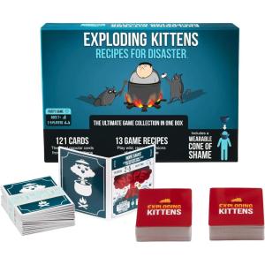 imageExploding Kittens Original Edition in Collectible Tin  Fun ampamp Hilarious Card Game for Kids and Adults Ideal for Party Family Game Night and Party 56 Cards IncludedRecipes for Disaster