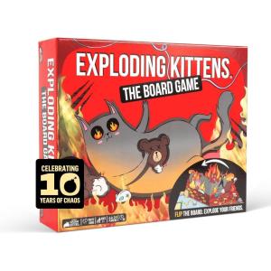 imageExploding Kittens The Board Game  The Action Packed Party Game to Celebrate 10th Birthday  26 Players Aged 7  Great for Adults Teens Collectors Kids