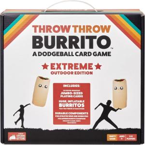 imageExploding Kittens Throw Throw Burrito Extreme Outdoor Edition 26 Players  Ages 7  15 Minutes to Play  Jumbo Dodgeball Card Game  Party Game Family Game Night Kid and Adult Card GameOutdoor Edition
