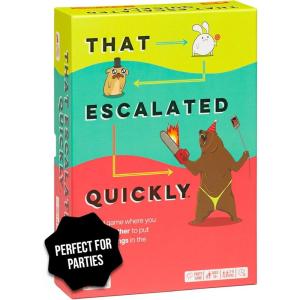 imageThat Escalated Quickly by Exploding Kittens 28 Players  Ages 10  15 Minutes to Play  Hilarious Cooperative Card Game for Family Game Night Party Adult and Teen